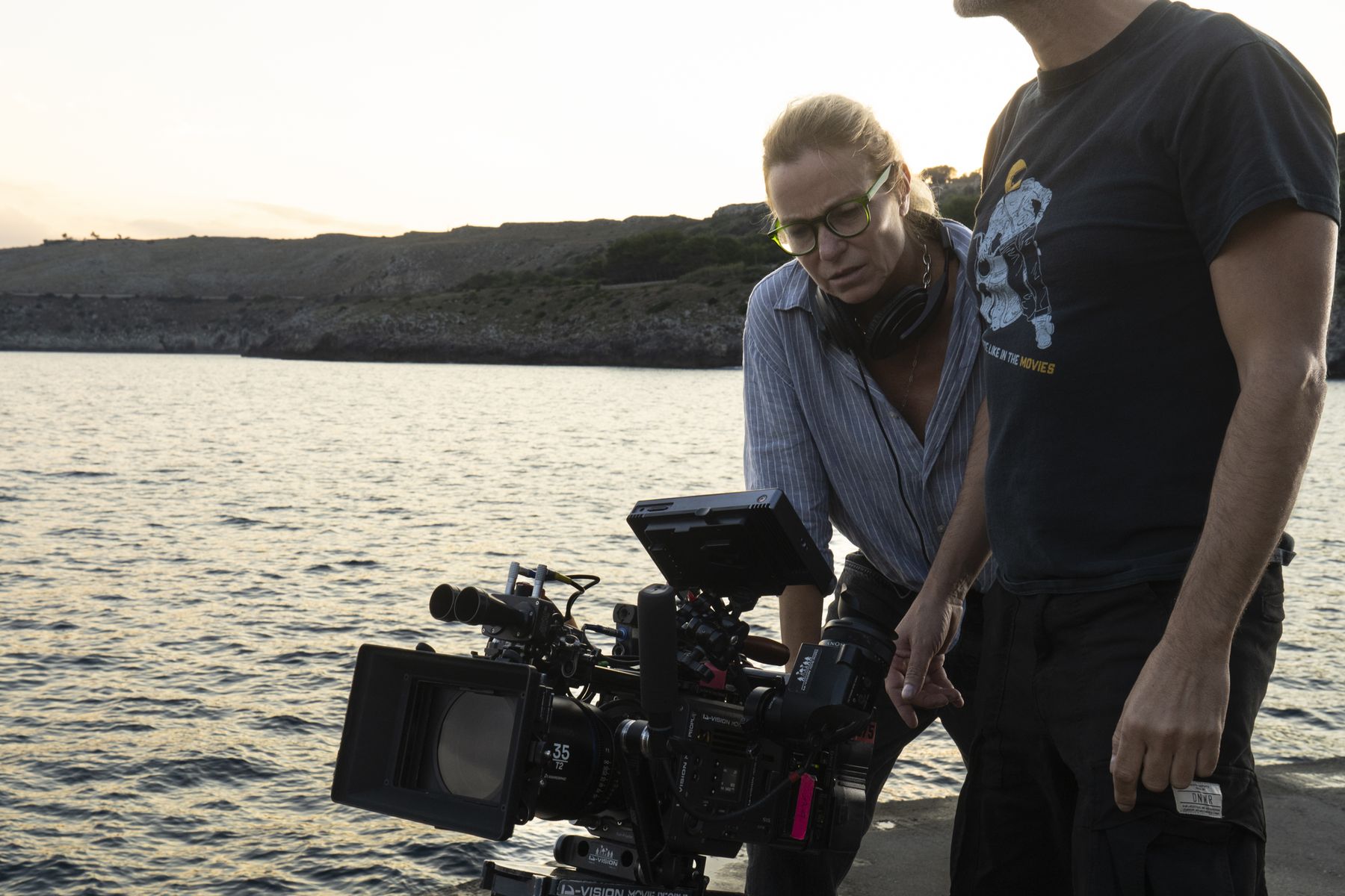Stefania Rocca sul set, alla regia